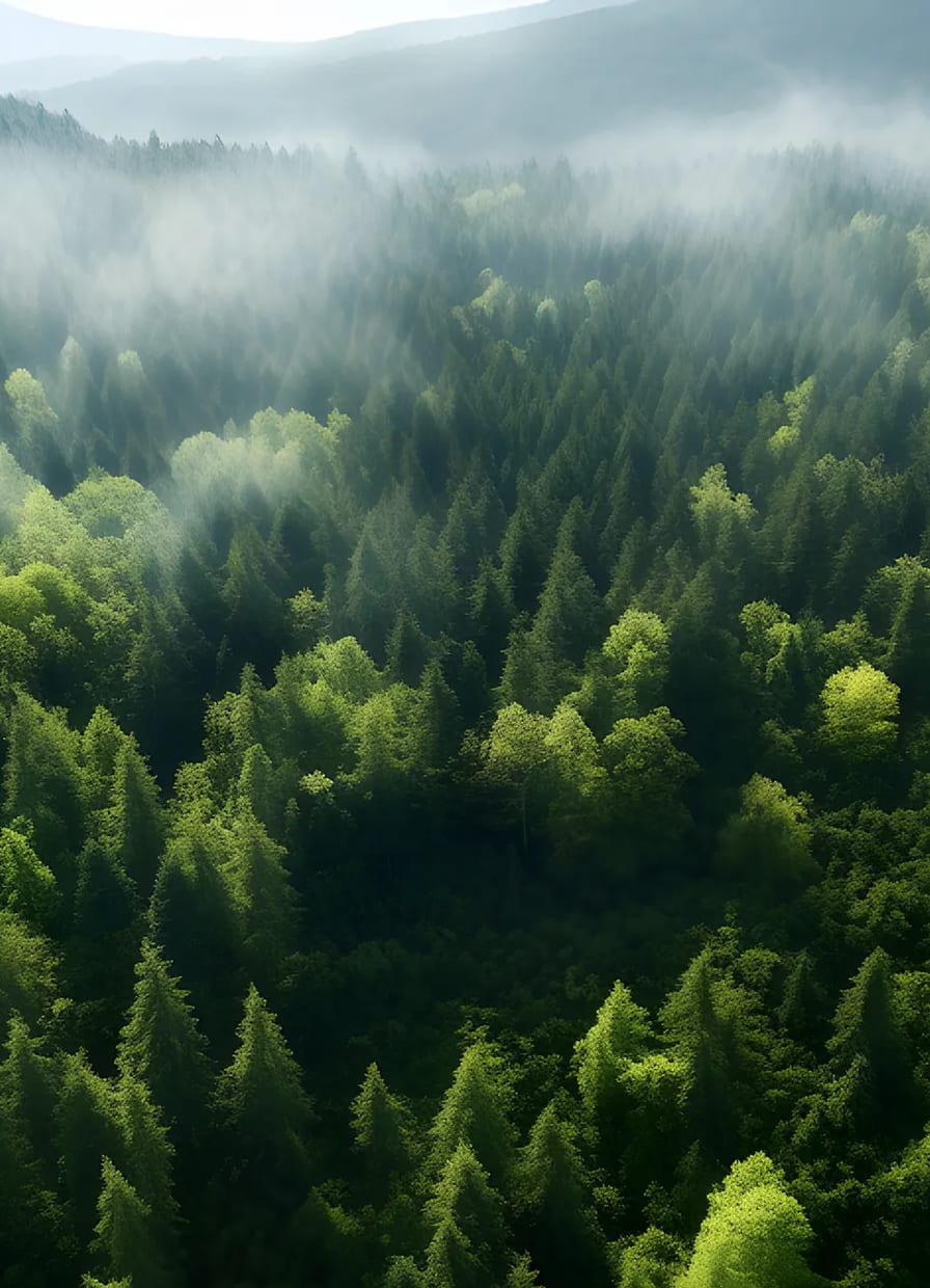 Forest seen from above